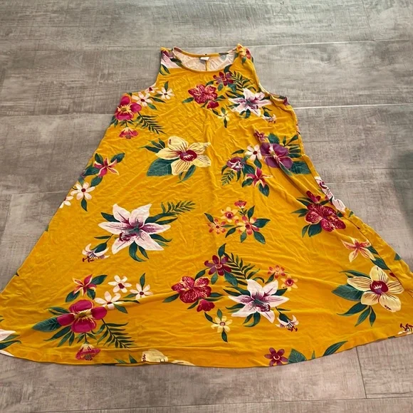 💕SOLD💕Old navy yellow floral dress - Picture 1 of 5